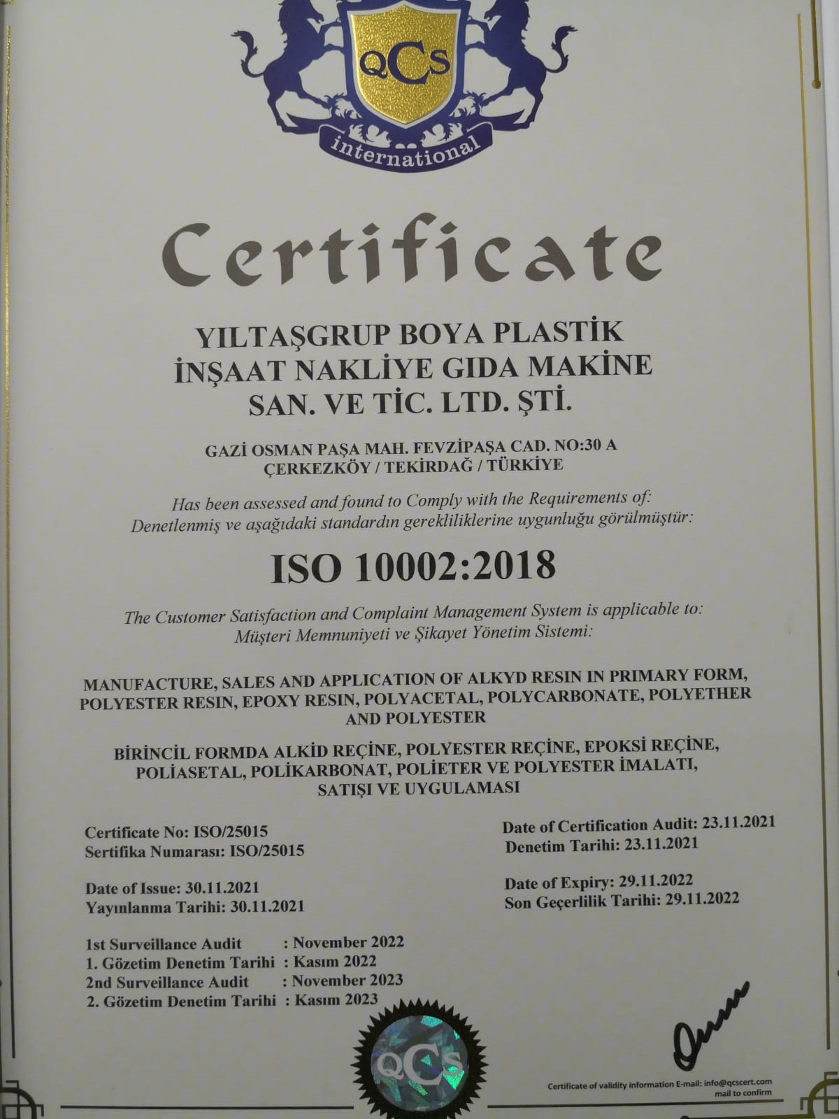  Müşteri Memnuniyeti Ve Şikayet Yönetim Sistemi